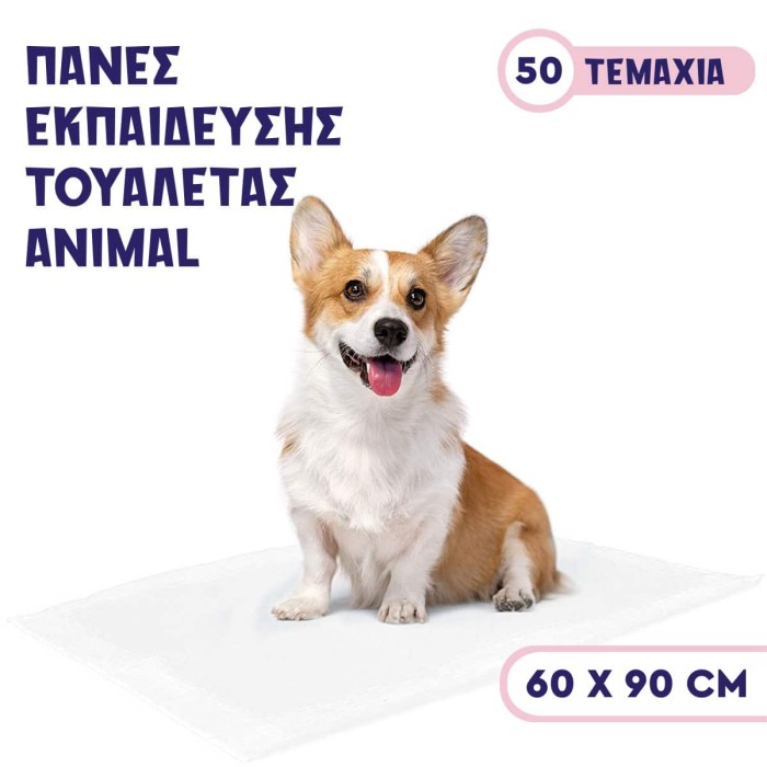 Επιδαπέδιες Πάνες Πάνες Εκπαίδευσης 60x90 50τμ για σκύλους