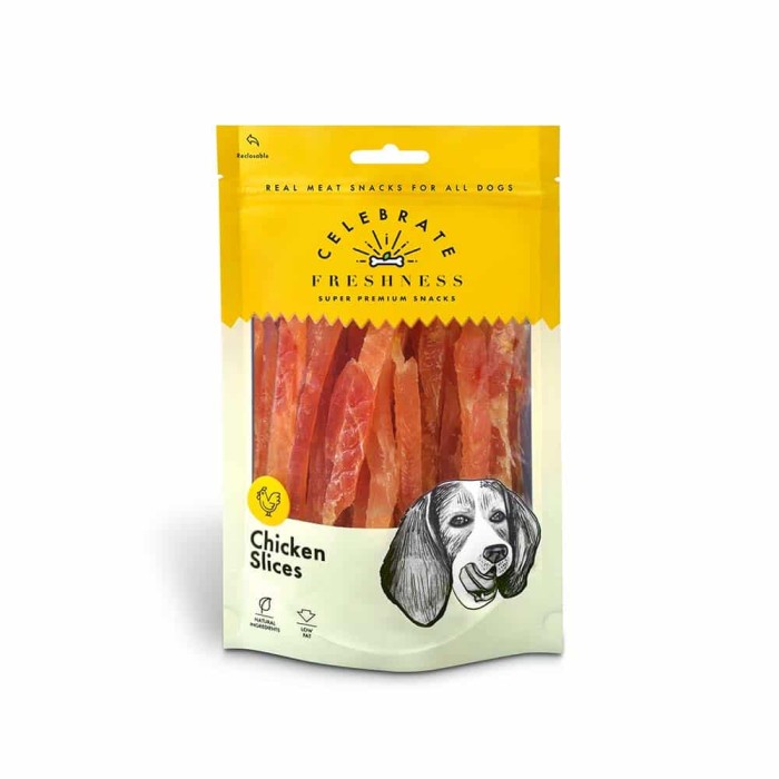 Snacks Επιβράβευσης Celebrate Chicken Slices για σκύλους