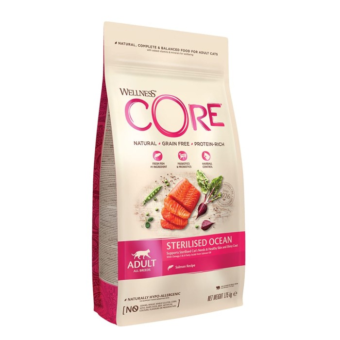 Ξηρά Τροφή Wellness Core Sterilized Σολομός 1.75kg για γάτες
