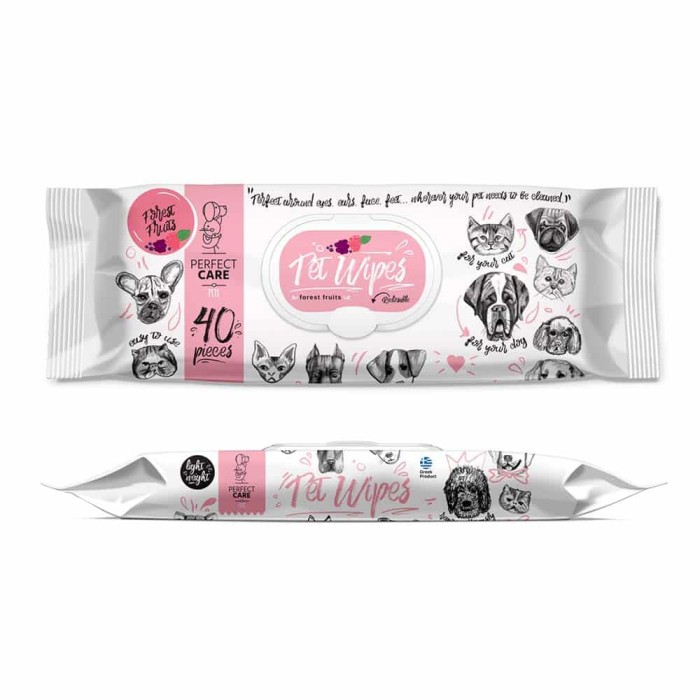 Υγρά Μαντηλάκια Perfect Care Pet Wipes Forest Fruits (40 μαντ.) για γάτες