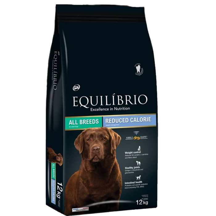 Ξηρά Τροφή Equilibrio Dog Reduced Calorie All Breeds 12Kg για σκύλους