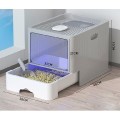Τουαλέτα Γάτας με UV-Light & Δίσκο Απορριμμάτων /Γκρί