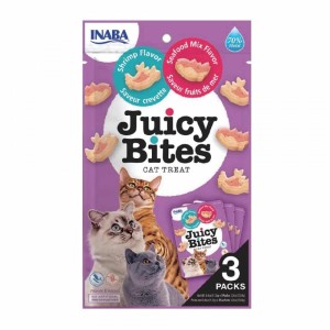 Inaba Churu Cat Juicy Bites Λιχουδιές με Γαρίδα & Θαλασσινά 33.9gr