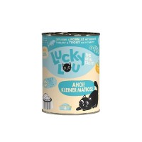 Υγρή Τροφή Lucky Lou LifeStage Kitten Πουλερικά & Πέστροφα (με Καρότο) 400gr για γάτες