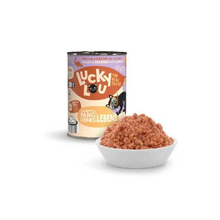 Υγρή Τροφή Lucky Lou LifeStage Adult Πουλερικά & Σολομός (με Κολοκυθάκι) για γάτες Υγρή Τροφή Lucky Lou LifeStage Adult Πουλερικά & Σολομός (με Κολοκυθάκι) για γάτες