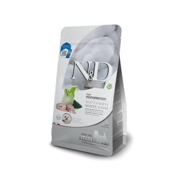 Ξηρά Τροφή N&D White Adult Mini Sea Bass, Spirulina & Fennel για σκύλους Ξηρά Τροφή N&D White Adult Mini Sea Bass, Spirulina & Fennel για σκύλους