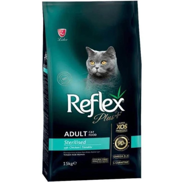 Ξηρά Τροφή Reflex Plus Adult Sterilised Chicken 15kg για γάτες