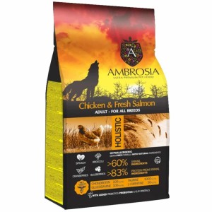 Ambrosia Ξηρά Τροφή για Ενήλικους Σκύλους Κοτόπουλο & Σολομό Ambrosia Ξηρά Τροφή για Ενήλικους Σκύλους Κοτόπουλο & Σολομό
