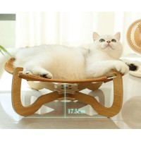 Φωλιές Υπερυψωμένο Μίνιμαλ Κρεβατάκι Από Rattan για γάτες
