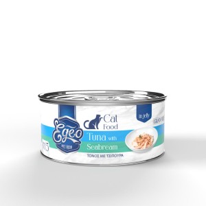 Υγρή Τροφή Γάτας Egeo Cat Adult Τόνος με Τσιπούρα σε Ζελέ