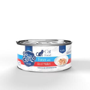 Υγρή Τροφή Γάτας Egeo Cat Adult Τόνος με Μπαρμπούνι Σε Ζελέ