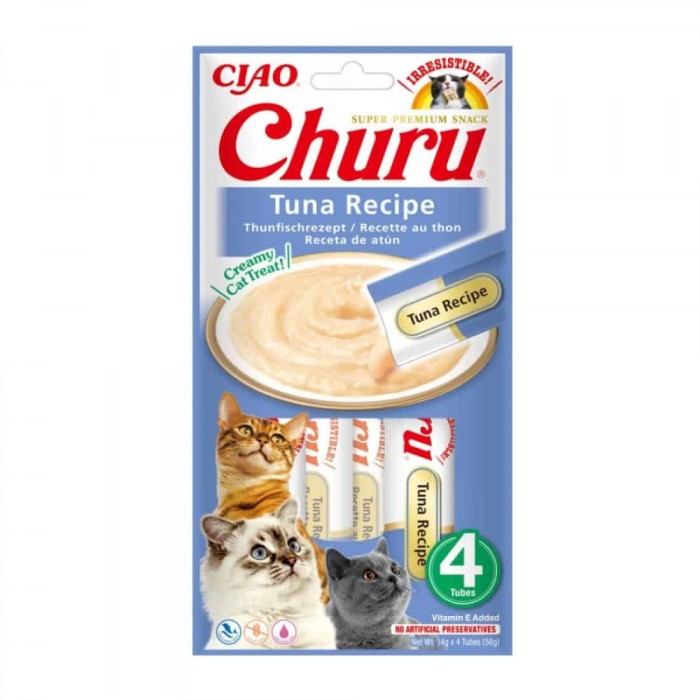 Snacks Inaba Churu Cat Κρεμώδης Λιχουδιά με Τόνο για γάτες