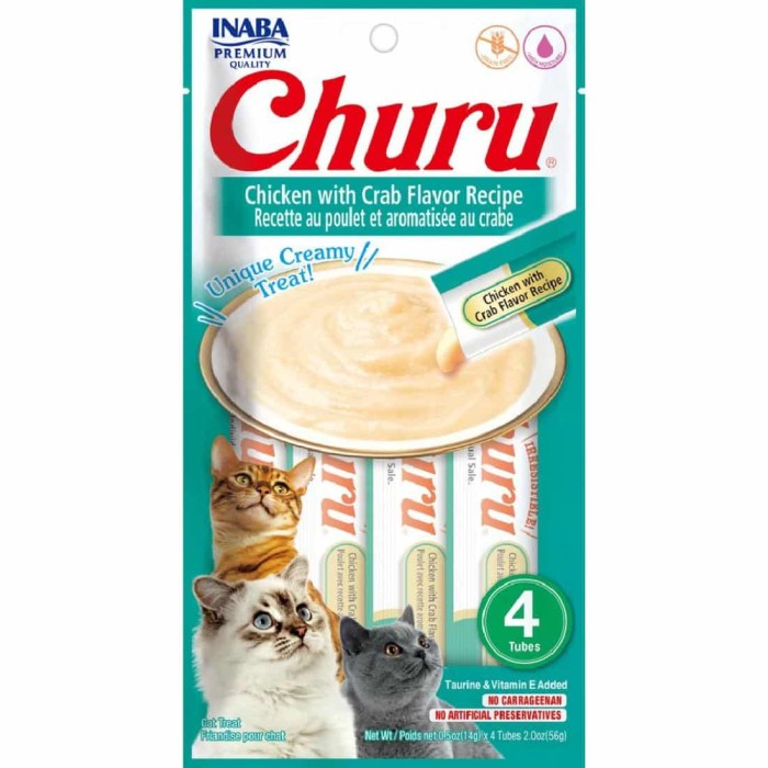 Snacks Inaba Churu Cat Chicken & Crab για γάτες