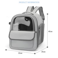 Τσάντες Μεταφοράς Τσάντα Backpack Με Παράθυρο Κατοικιδίου Γκρι για γάτες