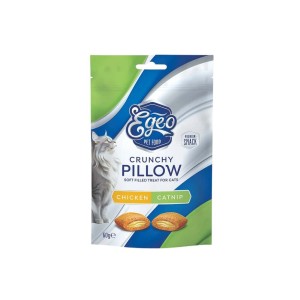 Egeo Cat Crunchy Pillows Baked Chicken & Catnip 60gr
