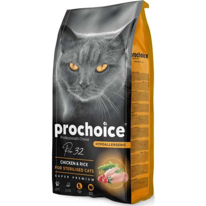Ξηρά Τροφή Prochoice Pro32 Chicken Sterilised 2kg για γάτες Ξηρά Τροφή Prochoice Pro32 Chicken Sterilised 2kg για γάτες