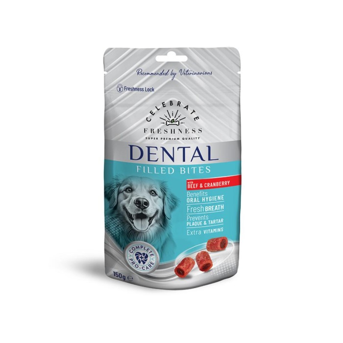 Dental Sticks Celebrate Freshness Dental Filled Bites Beef & Cranberry για σκύλους