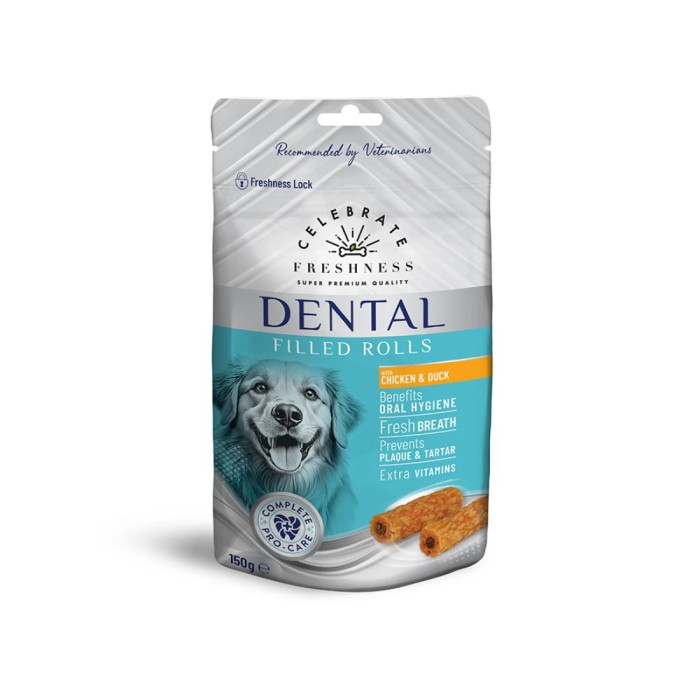 Dental Sticks Celebrate Freshness Dental Filled Rolls Chicken & Duck για σκύλους Dental Sticks Celebrate Freshness Dental Filled Rolls Chicken & Duck για σκύλους