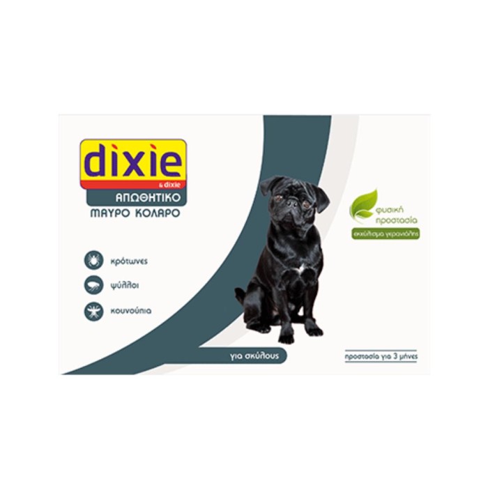 Αντιπαρασιτικά Dixie Γερανιόλη Κολάρο Μαύρο για σκύλους