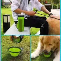 Βόλτας Pet Travel Μπουκάλι Νερού & Φαγητού Με επεκτεινόμενο Μπόλ για σκύλους