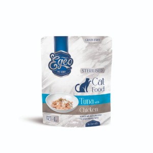Egeo Cat Sterilized Τόνος Με Κοτόπουλο Σε Ζωμό