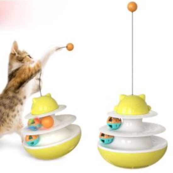 Διαδραστικό Παιχνίδι Γάτας - Περιστρεφόμενος Δίσκος - Πράσινο
