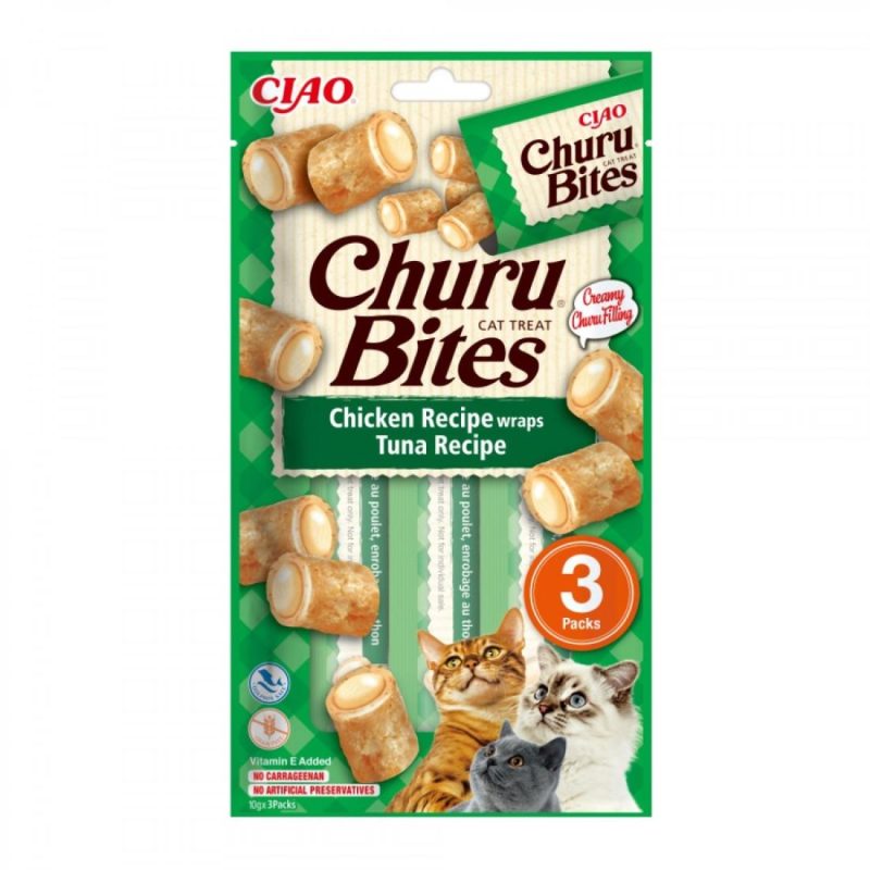 Inaba Churu Cat Bites Λιχουδιές με Κοτόπουλο & Τόνο 30gr