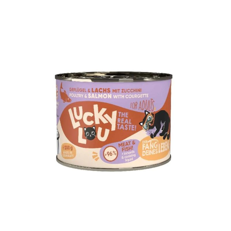 Lucky Lou LifeStage Adult Πουλερικά & Σολομός (με Κολοκυθάκι) 200gr