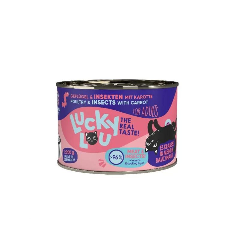 Lucky Lou LifeStage Adult Πουλερικά & Έντομα (με Καρότο) 200gr