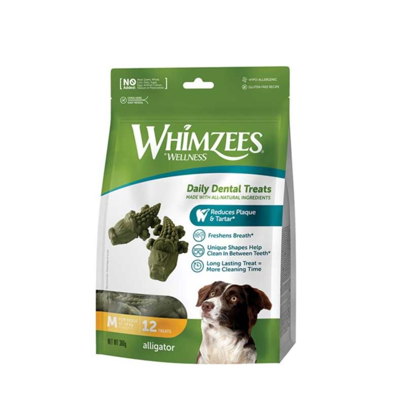 Whimzees Bags Alligator Medium 12pcs