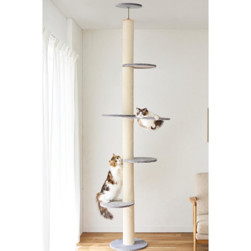 Ονυχοδρόμιο Πύργος Αναρρίχησης με Ανταλ/κα Scratcher 5 Επιπέδων Γκρι 1 Ονυχοδρόμιο Πύργος Αναρρίχησης με Ανταλ/κα Scratcher 5 Επιπέδων Γκρι