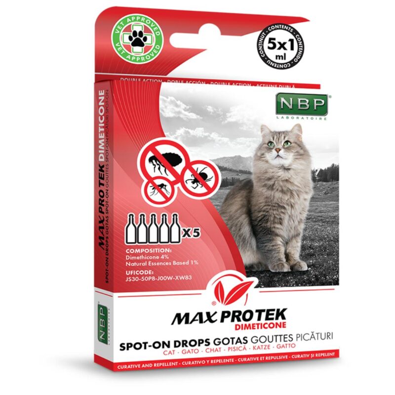 Max ProTek Οικολογικές Αντιπαρασιτικές Αμπούλες Γάτας (5x1ml) 1 Max ProTek Οικολογικές Αντιπαρασιτικές Αμπούλες Γάτας (5x1ml)