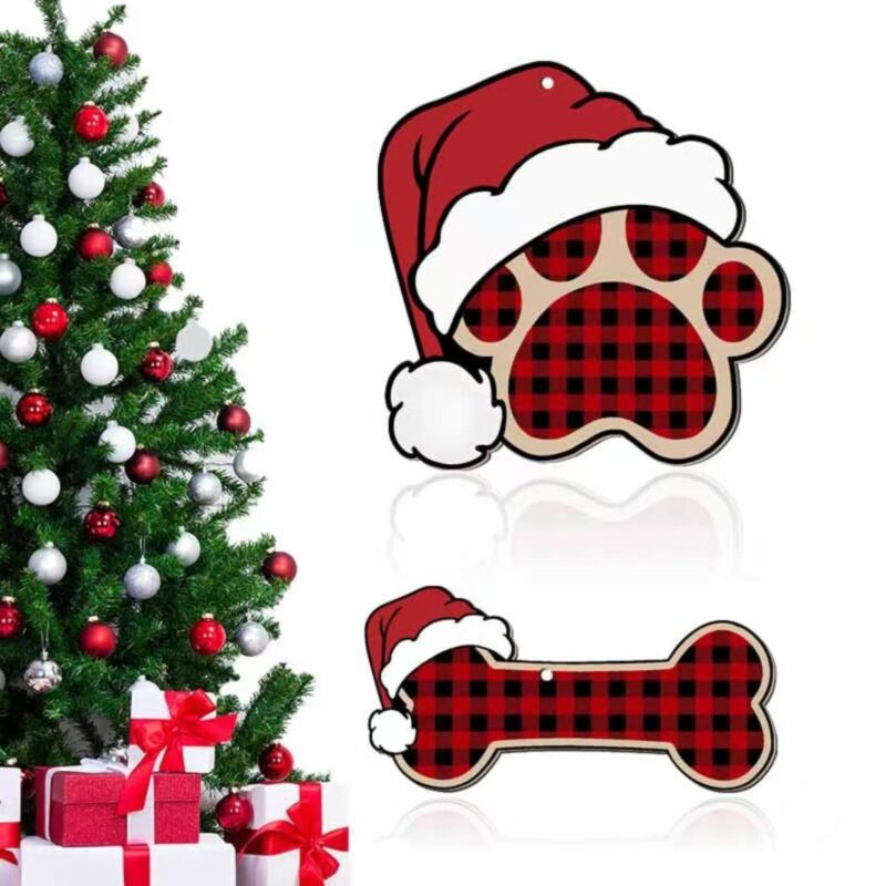 Χριστουγεννιάτικο Σετ Στολίδια 4 Πατουσάκια 4 Κόκαλα!!!