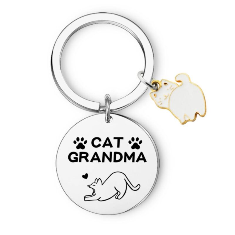 Μπρελόκ Γάτας Από Ανοξείδωτο Ατσάλι "Cat Grandma" 1 Μπρελόκ Γάτας Από Ανοξείδωτο Ατσάλι "Cat Grandma"