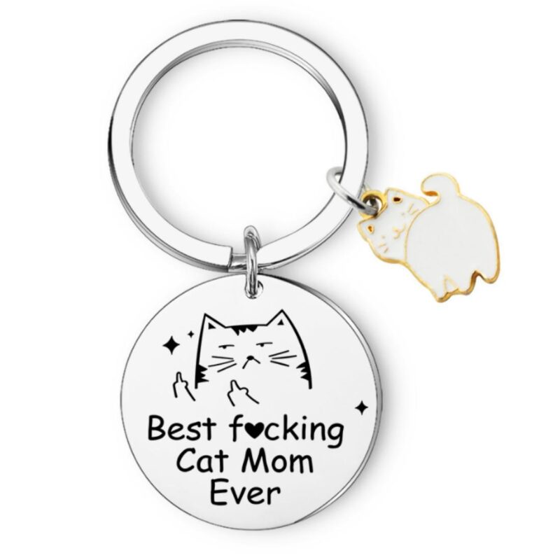 Μπρελόκ Γάτας Από Ανοξείδωτο Ατσάλι "Best Cat Mom Ever" 1 Μπρελόκ Γάτας Από Ανοξείδωτο Ατσάλι "Best Cat Mom Ever"
